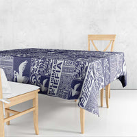 Blue Tonga Kilisimasi Fiefia Tablecloth Pacific Patchwork Xmas Vibes - Polynesian Pride