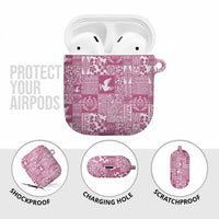 Pink Tonga Kilisimasi Fiefia AirPods Case Pacific Patchwork Xmas Vibes - Polynesian Pride