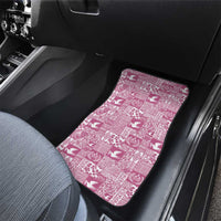 Pink Tonga Kilisimasi Fiefia Car Mats Pacific Patchwork Xmas Vibes - Polynesian Pride
