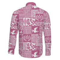 Pink Tonga Kilisimasi Fiefia Family Matching Mermaid Dress and Hawaiian Shirt Pacific Patchwork Xmas Vibes - Polynesian Pride