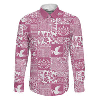 Pink Tonga Kilisimasi Fiefia Family Matching Summer Maxi Dress and Hawaiian Shirt Pacific Patchwork Xmas Vibes - Polynesian Pride