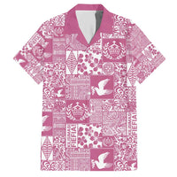 Pink Tonga Kilisimasi Fiefia Hawaiian Shirt Pacific Patchwork Xmas Vibes LT9 Pink - Polynesian Pride