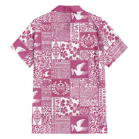 Pink Tonga Kilisimasi Fiefia Hawaiian Shirt Pacific Patchwork Xmas Vibes LT9 - Polynesian Pride