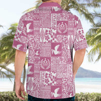 Pink Tonga Kilisimasi Fiefia Hawaiian Shirt Pacific Patchwork Xmas Vibes LT9 - Polynesian Pride