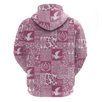 Pink Tonga Kilisimasi Fiefia Hoodie Pacific Patchwork Xmas Vibes - Polynesian Pride