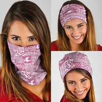 Pink Tonga Kilisimasi Fiefia Neck Gaiter Pacific Patchwork Xmas Vibes - Polynesian Pride