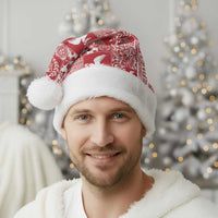 Red Tonga Kilisimasi Fiefia Christmas Santa Hat Pacific Patchwork Xmas Vibes - Polynesian Pride