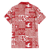 Red Tonga Kilisimasi Fiefia Hawaiian Shirt Pacific Patchwork Xmas Vibes LT9 - Polynesian Pride