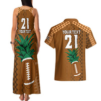 Custom Hawaii Honolulu Bowl Couples Matching Tank Maxi Dress and Hawaiian Shirt With Kakau Tribal Pattern LT9 - Polynesian Pride
