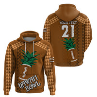 Custom Hawaii Honolulu Bowl Zip Hoodie With Kakau Tribal Pattern LT9 - Polynesian Pride