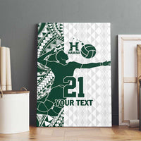 Polynesian Hawaii Volleyball Custom Canvas Wall Art Kakau with Sport Style