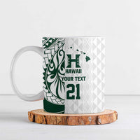 Polynesian Hawaii Volleyball Custom Ceramic Mug Kakau with Sport Style LT9 White - Polynesian Pride