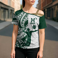 Polynesian Hawaii Volleyball Custom Cross Shoulder Shirt Kakau with Sport Style - Polynesian Pride