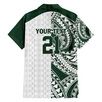 Polynesian Hawaii Volleyball Custom Family Matching Tank Maxi Dress and Hawaiian Shirt Kakau with Sport Style