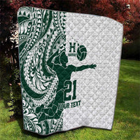 Polynesian Hawaii Volleyball Custom Quilt Kakau with Sport Style