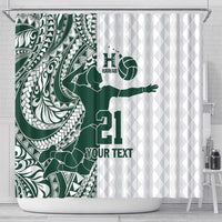 Polynesian Hawaii Volleyball Custom Shower Curtain Kakau with Sport Style LT9 - Polynesian Pride