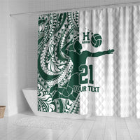Polynesian Hawaii Volleyball Custom Shower Curtain Kakau with Sport Style LT9 - Polynesian Pride