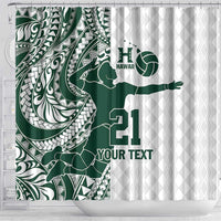 Polynesian Hawaii Volleyball Custom Shower Curtain Kakau with Sport Style LT9 - Polynesian Pride