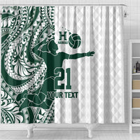 Polynesian Hawaii Volleyball Custom Shower Curtain Kakau with Sport Style LT9 - Polynesian Pride