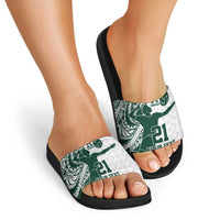 Polynesian Hawaii Volleyball Custom Slide Sandals Kakau with Sport Style - Polynesian Pride