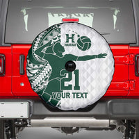 Polynesian Hawaii Volleyball Custom Spare Tire Cover Kakau with Sport Style