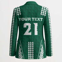 Polynesian Hawaii Volleyball Custom Blazer Green Kakau with Map Motif - Polynesian Pride
