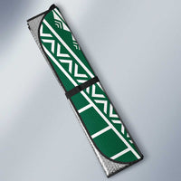 Polynesian Hawaii Volleyball Custom Auto Sun Shade White Kakau with Map Motif - Polynesian Pride
