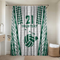 Polynesian Hawaii Volleyball Custom Bathroom Set White Kakau with Map Motif - Polynesian Pride