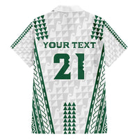 Polynesian Hawaii Volleyball Custom Hawaiian Shirt White Kakau with Map Motif