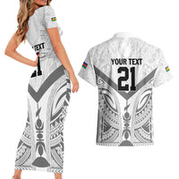New Caledonia Football Custom Couples Matching Short Sleeve Bodycon Dress and Hawaiian Shirt Go Champions Les Cagous