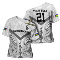 New Caledonia Football Custom Cross Shoulder Shirt Go Champions Les Cagous - Polynesian Pride