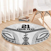 New Caledonia Football Custom Round Carpet Go Champions Les Cagous LT9 - Polynesian Pride