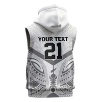 New Caledonia Football Custom Sleeveless Zip Hoodie Go Champions Les Cagous - Polynesian Pride