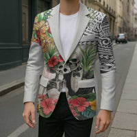 Skeleton Love for Valentine’s Day Blazer Polynesian Tribal Love Forever - Polynesian Pride