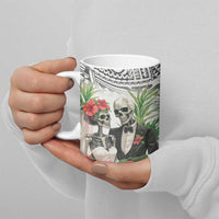Skeleton Love for Valentine’s Day Ceramic Mug Polynesian Tribal Love Forever - Polynesian Pride