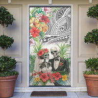 Skeleton Love for Valentine’s Day Door Cover Polynesian Tribal Love Forever - Polynesian Pride