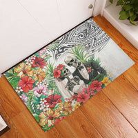 Skeleton Love for Valentines Day Rubber Doormat Polynesian Tribal Love Forever LT9 - Polynesian Pride