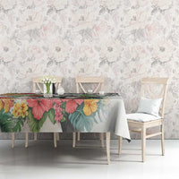 Skeleton Love for Valentine’s Day Tablecloth Polynesian Tribal Love Forever