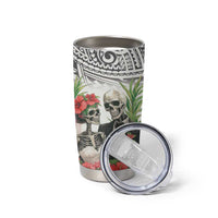 Skeleton Love for Valentine’s Day Tumbler Cup Polynesian Tribal Love Forever