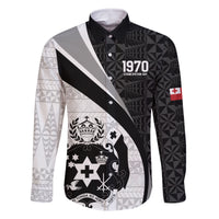 Personalised Tonga Emancipation Day Family Matching Off Shoulder Short Dress and Hawaiian Shirt Since 1970 Ngatu Tribal Pattern