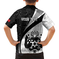 Personalised Tonga Emancipation Day Kid Hawaiian Shirt Since 1970 Ngatu Tribal Pattern
