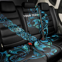 All Black Maori Tribal Tattoo Personalised Back Car Seat Cover Polynesian Style