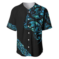 All Black Maori Tribal Tattoo Personalised Baseball Jersey Polynesian Style