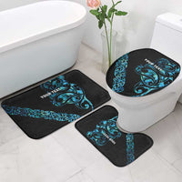 All Black Maori Tribal Tattoo Personalised Bathroom Set Polynesian Style LT9 - Polynesian Pride