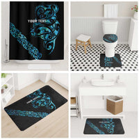 All Black Maori Tribal Tattoo Personalised Bathroom Set Polynesian Style LT9 - Polynesian Pride