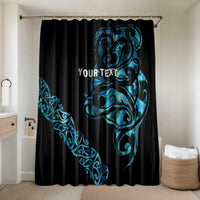 All Black Maori Tribal Tattoo Personalised Bathroom Set Polynesian Style LT9 Shower Curtain Only Black - Polynesian Pride