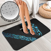 All Black Maori Tribal Tattoo Personalised Bathroom Set Polynesian Style LT9 - Polynesian Pride