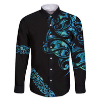 All Black Maori Tribal Tattoo Personalised Family Matching Puletasi and Hawaiian Shirt Polynesian Style