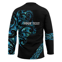 All Black Maori Tribal Tattoo Personalised Hockey Jersey Polynesian Style - Polynesian Pride