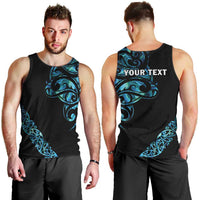 All Black Maori Tribal Tattoo Personalised Men Tank Top Polynesian Style